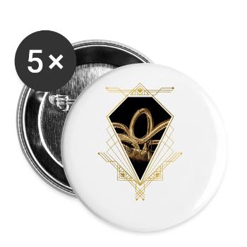 Duisburg Deutschland Stadt Skyline Gold Liebe - Buttons groß 56 mm (5er Pack) - Weiß - Vorne