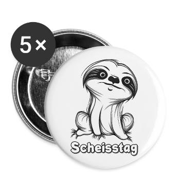 Day - Buttons large 2.2''/56 mm (5-pack) - white - Front
