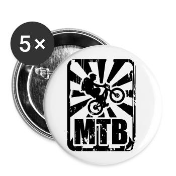 MTB - Buttons large 2.2''/56 mm (5-pack) - white - Front