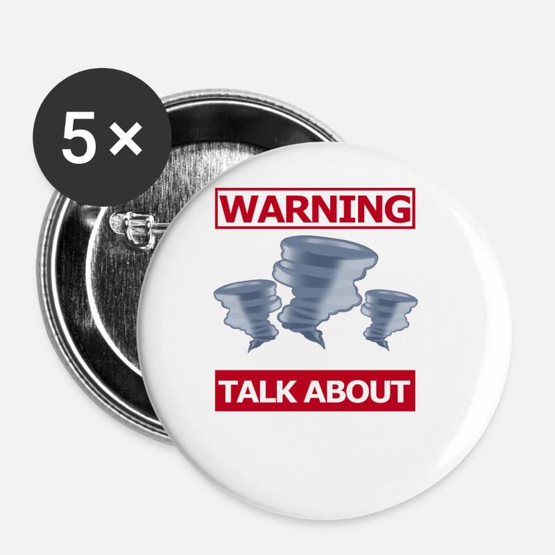 Tornado - Buttons large 2.2''/56 mm (5-pack) - white