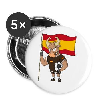 Taurus Fan Spain - Buttons large 2.2''/56 mm (5-pack) - white - Front