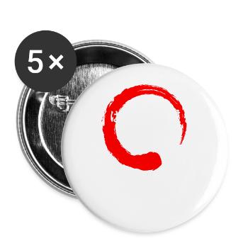 Eyes never lie saying Japanese kanji words - Buttons large 2.2''/56 mm (5-pack) - white - Front