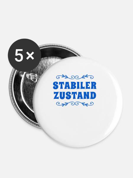 immer locker bleiben - Buttons groß 56 mm (5er Pack) - Weiß