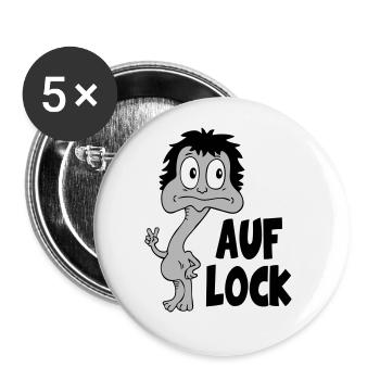Sprüche Lustige Comic Auf Lock - Buttons groß 56 mm (5er Pack) - Weiß - Vorne