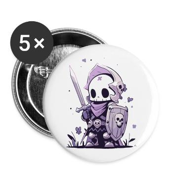 Cute Halloween Skeleton - Cute Scary Design - Buttons large 2.2''/56 mm (5-pack) - white - Front