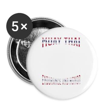 Muay Thai Boxing Muay Thai - Buttons large 2.2''/56 mm (5-pack) - white - Front