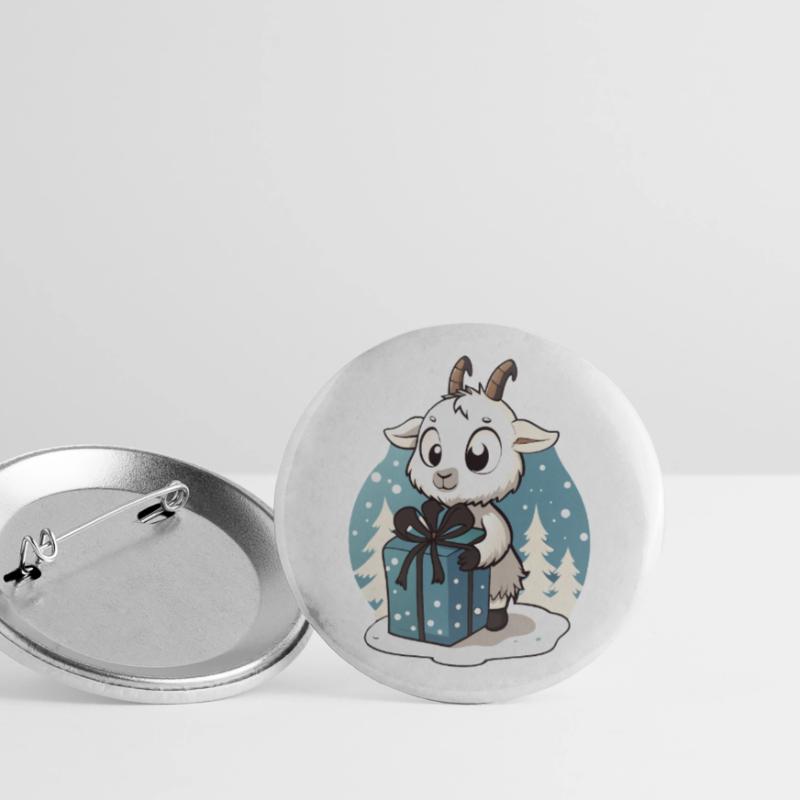 Mignon cadeau de déballage de chèvre Lot de 5 grands badges (56 mm)
