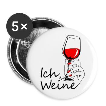 I'm crying - Buttons large 2.2''/56 mm (5-pack) - white - Front