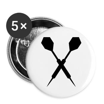 Dart - Lot de 5 grands badges (56 mm) - blanc - Devant