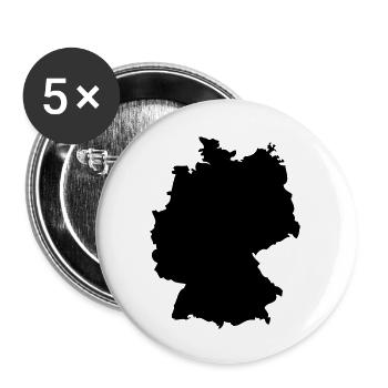 Germany - Buttons large 2.2''/56 mm (5-pack) - white - Front