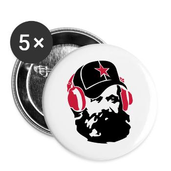 marx_star_ot - Buttons large 2.2''/56 mm (5-pack) - white - Front