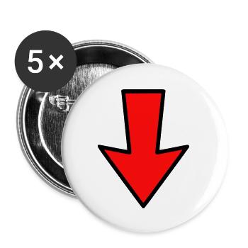 pfeil - Buttons groß 56 mm (5er Pack) - Weiß - Vorne