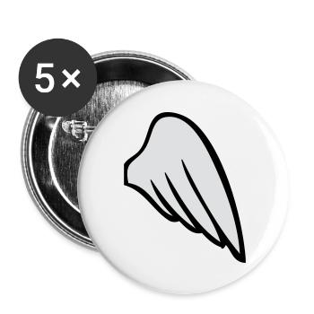rightwing - Buttons groß 56 mm (5er Pack) - Weiß - Vorne