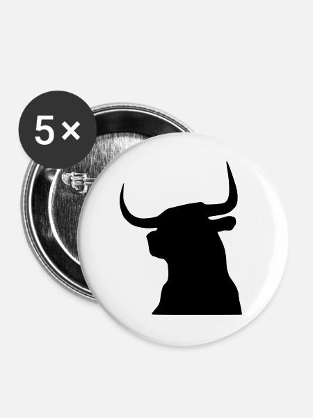 Bulle - Buttons groß 56 mm (5er Pack) - Weiß
