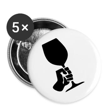 Wine Revolution - Buttons groß 56 mm (5er Pack) - Weiß - Vorne
