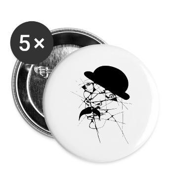 twodimensions - Buttons groß 56 mm (5er Pack) - Weiß - Vorne