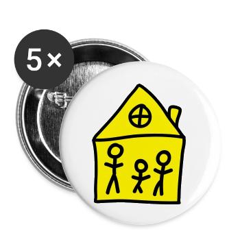 Maison de famille - Lot de 5 grands badges (56 mm) - blanc - Devant