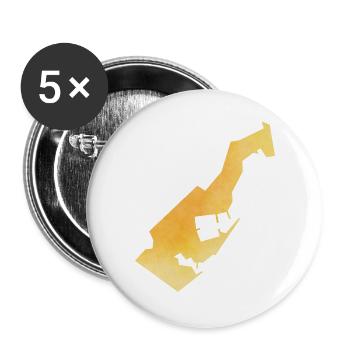 Monaco - Lot de 5 grands badges (56 mm) - blanc - Devant