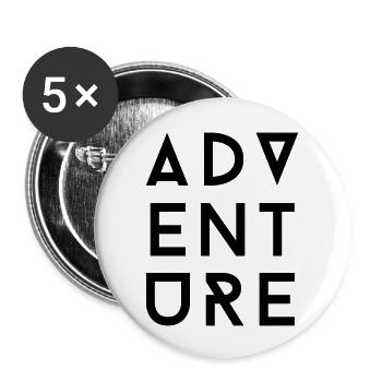AD Adventure II - Lot de 5 grands badges (56 mm) - blanc - Devant