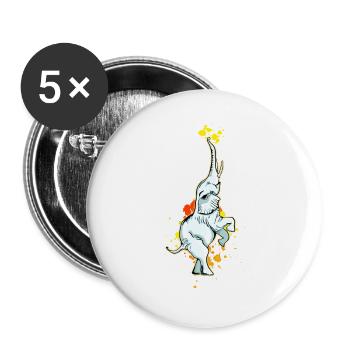 elephant blob circus feat balance artist - Buttons large 2.2''/56 mm (5-pack) - white - Front