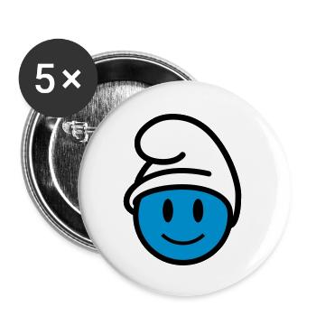 Smiley Strumpf Icon 3c - Buttons groß 56 mm (5er Pack) - Weiß - Vorne