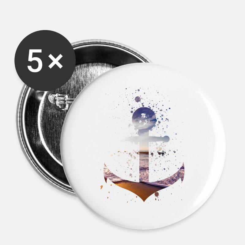 Anchor - Buttons large 2.2''/56 mm (5-pack) - white