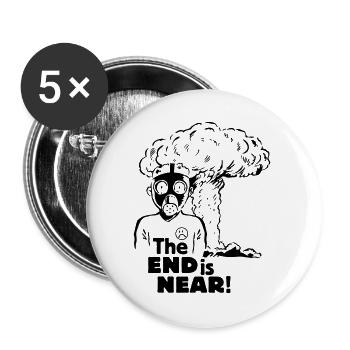 the end is near - anti nuclear energy - Buttons groß 56 mm (5er Pack) - Weiß - Vorne