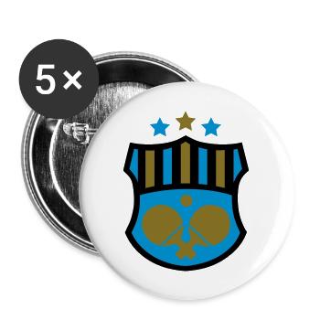 Tischtennis Wappen - Buttons groß 56 mm (5er Pack) - Weiß - Vorne