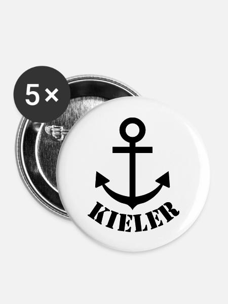 kieler - Buttons groß 56 mm (5er Pack) - Weiß