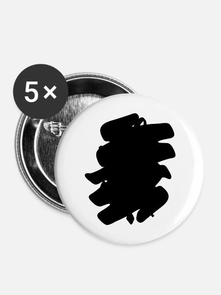 Vibe with me - Buttons groß 56 mm (5er Pack) - Weiß