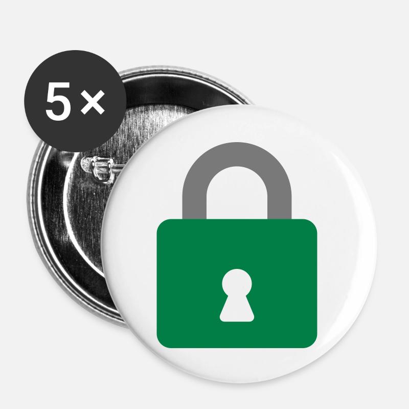 Padlock - Buttons large 2.2''/56 mm (5-pack) - white