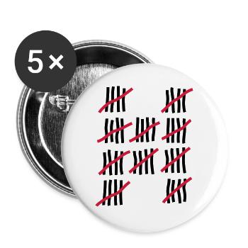 Birthday 50 years - Buttons large 2.2''/56 mm (5-pack) - white - Front