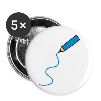 easy_drawing_3c - Buttons large 2.2''/56 mm (5-pack) - white - Front