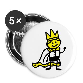 little king - Buttons large 2.2''/56 mm (5-pack) - white - Front
