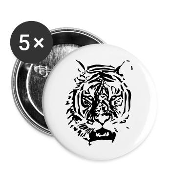 Le Tigre - Lot de 5 grands badges (56 mm) - blanc - Devant