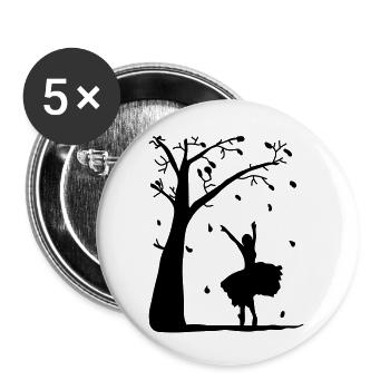 ballerina - Buttons groß 56 mm (5er Pack) - Weiß - Vorne
