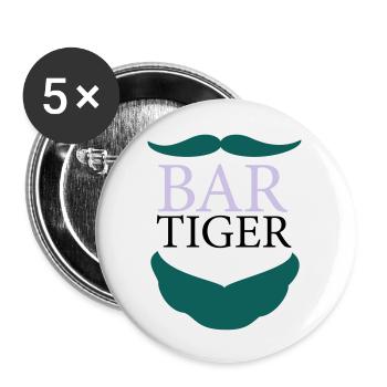 bar-tiger - BARTiger - Buttons groß 56 mm (5er Pack) - Weiß - Vorne