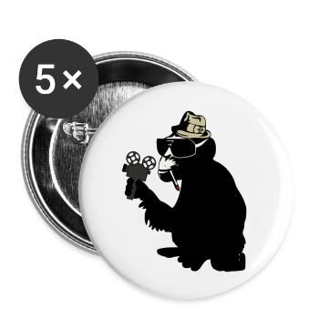 mr. brainwash monkey - Buttons groß 56 mm (5er Pack) - Weiß - Vorne