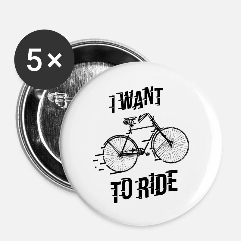 bicycle - Buttons large 2.2''/56 mm (5-pack) - white