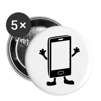 Handy human - Buttons groß 56 mm (5er Pack) - Weiß - Vorne