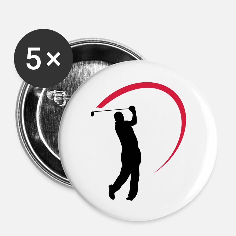 golf - Buttons large 2.2''/56 mm (5-pack) - white