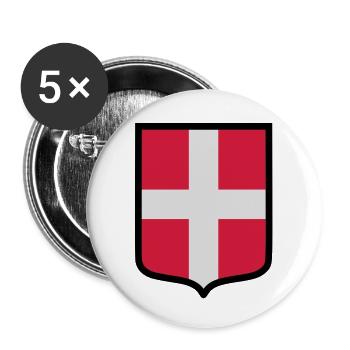 Blason Savoie (K) - Lot de 5 grands badges (56 mm) - blanc - Devant