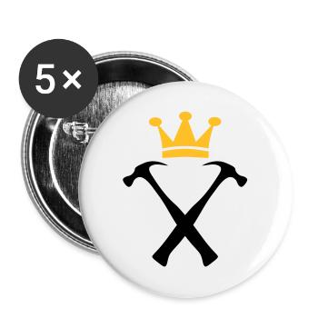 Der König der Heimwerker - Buttons groß 56 mm (5er Pack) - Weiß - Vorne