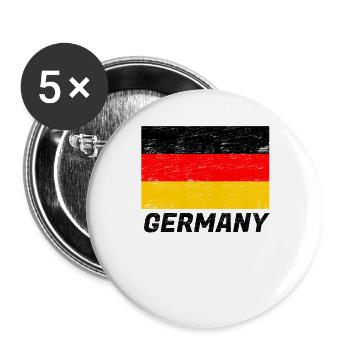 Germany flag - Buttons large 2.2''/56 mm (5-pack) - white - Front