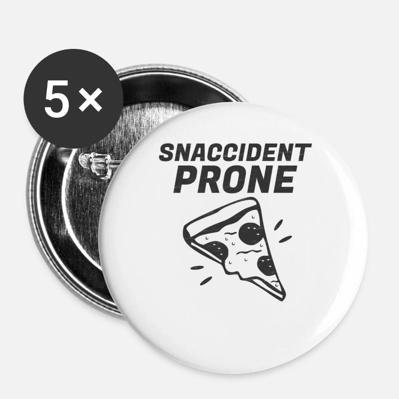 Snaccident Prone - Buttons large 2.2''/56 mm (5-pack) - white