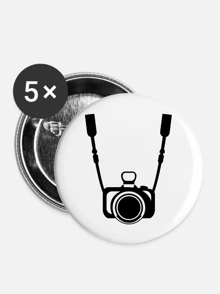 kamera__f1 - Buttons groß 56 mm (5er Pack) - Weiß
