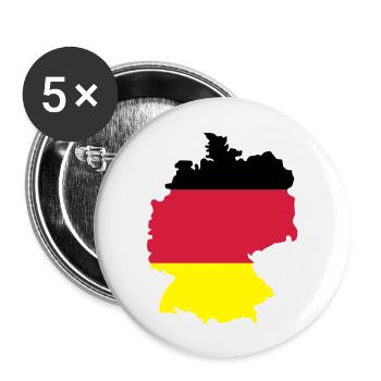 Deutschland - Lot de 5 grands badges (56 mm) - blanc - Devant
