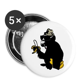 gorilla - Buttons large 2.2''/56 mm (5-pack) - white - Front
