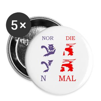 NORMANDIE / NORMAL Louis RUNEMBERG © Adagp - Lot de 5 grands badges (56 mm) - blanc - Devant