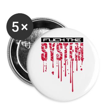 gouttes de sang cool spray graffiti timbre baiser le - Lot de 5 grands badges (56 mm) - blanc - Devant